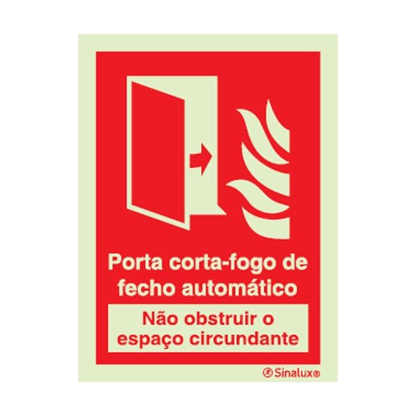 Sinal De Porta Corta-Fogo De Fecho Automático P0578