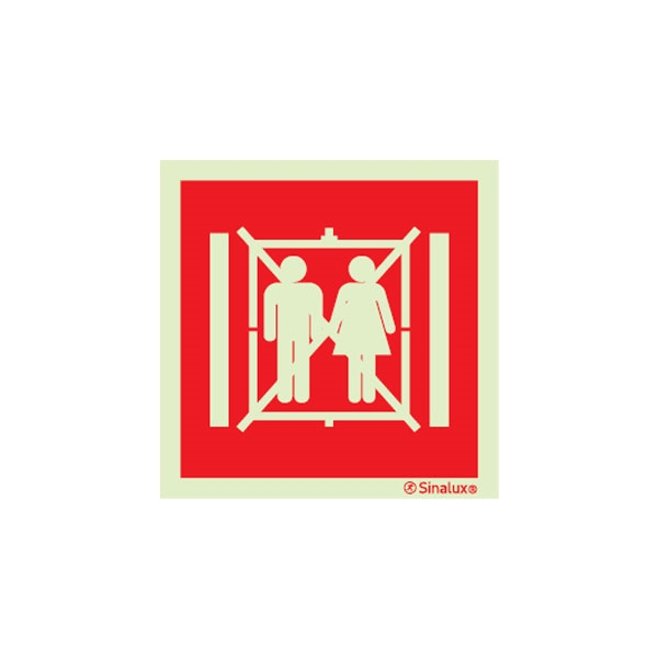 Sinal Não Usar o Elevador em Caso de Incêndio Sinalux P0600