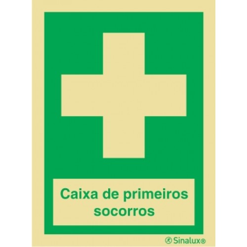 Sinal Caixa Primeiros Socorros Sinalux P0231