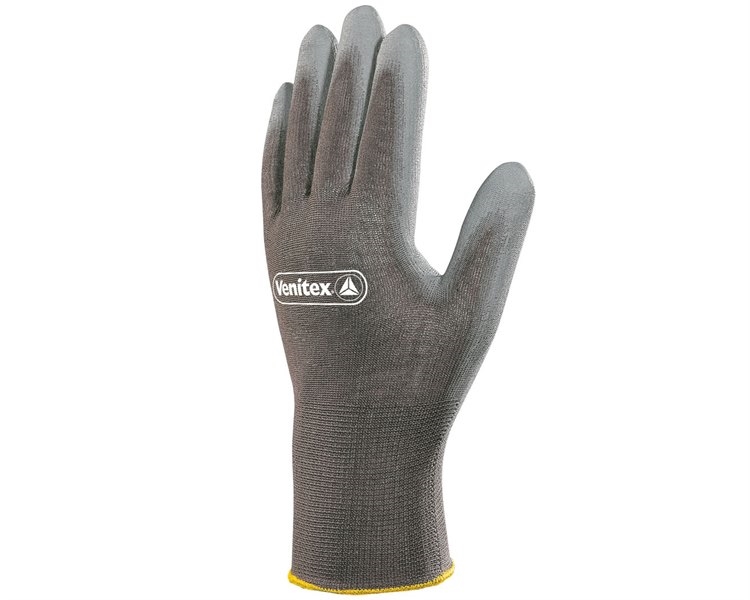 Luvas Malha 100% Poliester Palma PU Cinza VE702GR