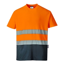 t-shirt-bicolor-de-algodao-comfort-portwest-s