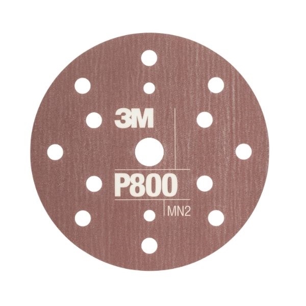 Disco Abrasivo 3M™ Hookit™ 270J, 150 mm, 15 furos, P800