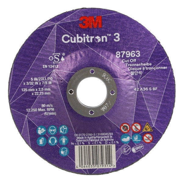 Disco de Corte 3M™ Cubitron™ 3 125x2,5x22,23mm