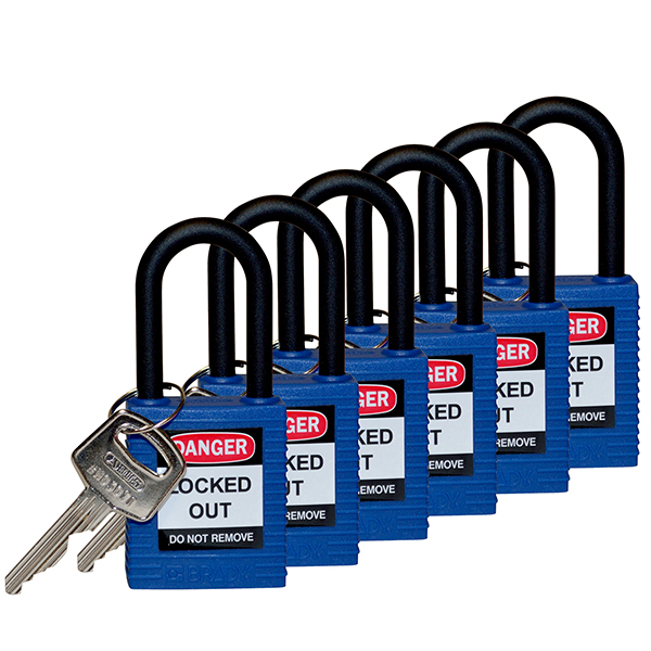 Cadeado Em Nylon Brady 813593 (azul) (cx. 6un)