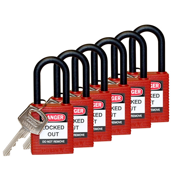 Cadeado Nylon 38mm Brady 813594 (6 unidades)