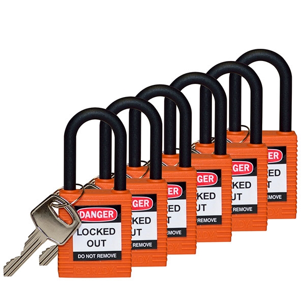 Cadeado Nylon Brady 813598 (6 unidades)