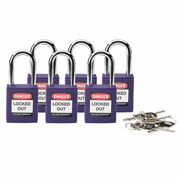 Cadeado Aço/Nylon 38mm Brady 813637 (6 unidades)